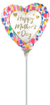 Satin Happy Mother's Day Colorful Watercolor 4" Air-fill Balloon (requires heat sealing)