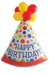 Happy Birthday! Party Hat with latex accent 37" Balloon