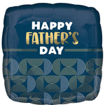 Happy Father's Day Ribbed Lines 17" Balloon