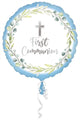 My First Communion Blue 17" Balloon