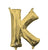 Letter K - Anagram - White Gold (air-fill Only) 16″ Balloon