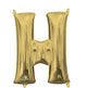 Letter H - Anagram - White Gold (air-fill Only) 16″ Balloon