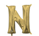 Letter N - Anagram - White Gold (air-fill Only) 16″ Balloon