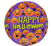 Halloween Spiders and Pumpkins 16" Balloon