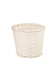 7" Bamboo Pot Cover - White