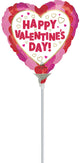 Happy Valentine's Day Wrapped in Hearts 4" Air-fill Balloon (requires heat sealing)
