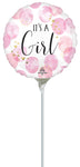 Baby Girl Pink Watercolor 9" Air-fill Balloon (requires heat sealing)