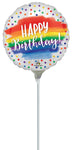 Satin Happy Birthday Dots 4" Air-fill Balloon (requires heat sealing)