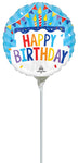 Happy Birthday Tiered Cake 4" Air-fill Balloon (requires heat sealing)