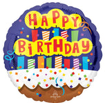 Happy Birthday Candles 17" Balloon