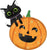 Halloween Cat and Pumpkin 29" Balloon