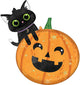 Halloween Cat and Pumpkin 29" Balloon