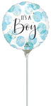 Baby Boy Blue Watercolor 4" Air-fill Balloon (requires heat sealing)