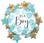 Baby Boy Blue Watercolor 26" Balloon