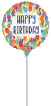 Satin Painterly Dots Birthday 4" Air-fill Balloon (requires heat sealing)