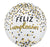 Black Silver Gold Feliz Cumpleaños 15" Orbz Balloon