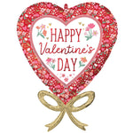 Happy Valentine's Day Boho Bow 28″ Balloon