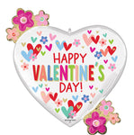 Valentine Hearts and Daisies 24" Balloon