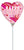 Happy Valentine's Day Stripes on Stripes 4" Air-fill Balloon (requires heat sealing)