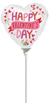 Happy Valentine's Day Satin Botanical Traces 4" Air-fill Balloon (requires heat sealing)