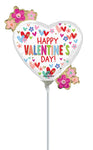 Valentine Hearts and Daisies 14" Balloon
