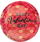 Happy Valentine's Day Kiss Lips 16" Balloon