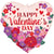 Happy Valentine's Day Satin Floral Garland Chintz 24″ Balloon
