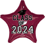 Class of 2024 Berry Star 18″ Balloon