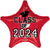 Class of 2024 Red Star 18″ Balloon