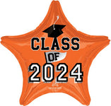 Class of 2024 Orange Star 18″ Balloon