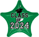 Class of 2024 Green Star 18″ Balloon
