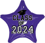 Class of 2024 Purple Star 18″ Balloon
