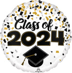 Class of 2024 Graduation Confetti 18″ Balloon
