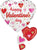 Happy Valentine's Day Satin Dangling Hearts 30" Balloon