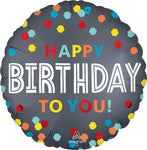 Satin Confetti Burst Birthday 18" Balloon