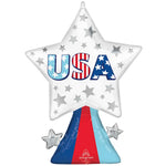 Usa Star Bursts  23" Foil Balloon