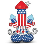 Rockets Bursting In Air Airloonz 38" Foil Balloon