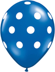 Big Polka Dots - Sapphire Blue 11″ Latex Balloons (50 count)