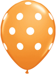 Big Polka Dots - Orange 11″ Latex Balloons (50 count)