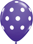 Big Polka Dots - Purple Violet 11″ Latex Balloons (50 count)