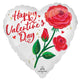 Satin Valentine Rose Radiance 18" Foil