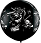 Black Star Wars Darth Vader/Yoda 3′ Latex Balloons (2 count)