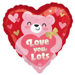 Love You Blush Bear Hugs 18" Foil