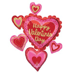 Happy Valentine's Day Scalloped Sweethearts 34" Foil