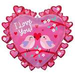 I Love You Love Birds 29" Foil