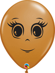 Feminine Face - Mocha 16″ Latex Balloons (50 count)