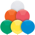 Funsational Primary Assortment W/ White 17" - 50 Pack Latex Balloons