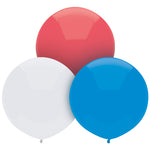 Funsational Patriotic Assortment 17" - 50 Pack Latex Balloons
