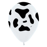 Cow Print - Fashion White 5" 10 Pack Latex Balloons