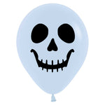 Skull Face - Fashion White 5" 10 Pack Latex Balloons